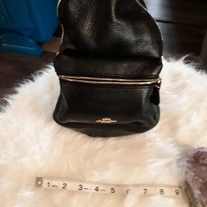 Coach mini Charlie pebbled leather backpack